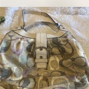 Coach Multicolor Signature Shoulder Bag